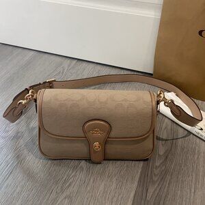 Coach brown handbag women's crossbody bag